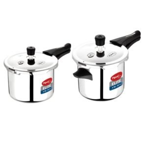 elite shine tri ply stainless steel 2 litre+ 3 litre combo