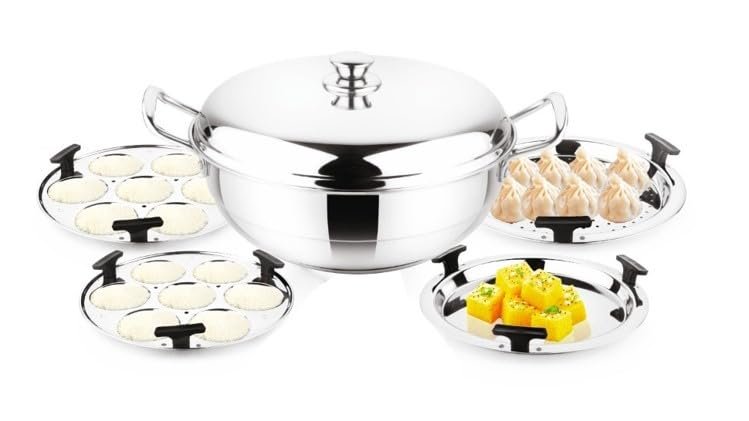 stainless steel steelo multi kadai 280 with sandwich bottom stainless steel steelo multi kadai 280 with sandwich bottom