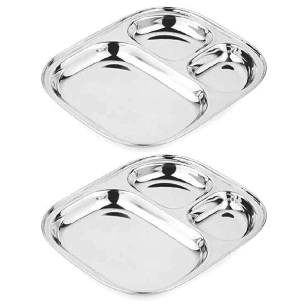 pav bhaji thali 3 in 1 set of 2 pcs