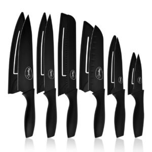 edge carbon knife set 6 pcs