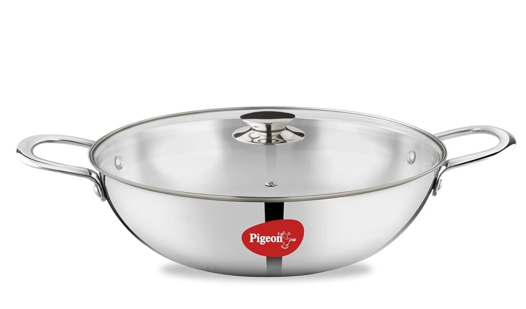 elite tri ply stainless steel kadai 2