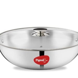 elite tri ply stainless steel kadai 2
