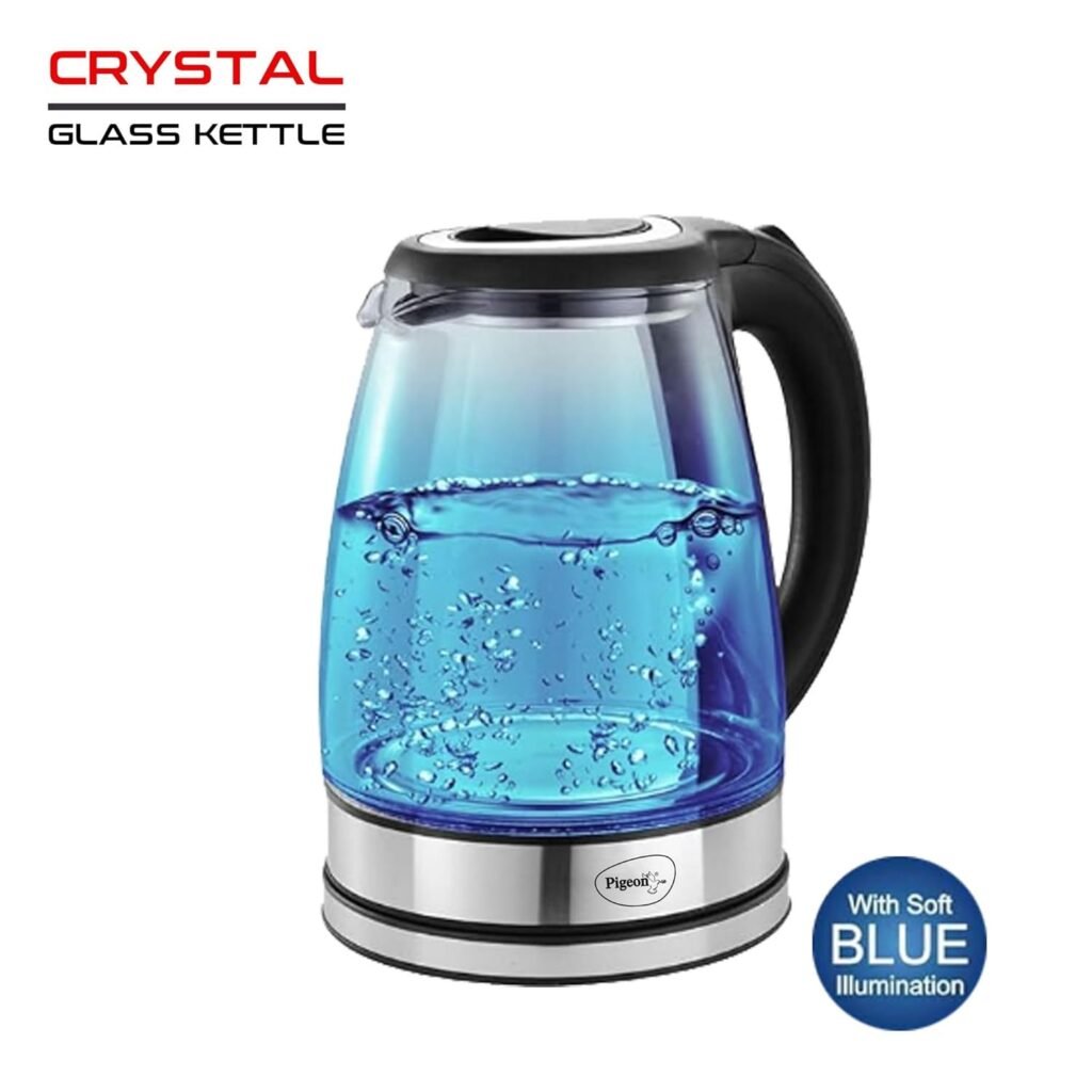 1.8 litre crystal glass kettle