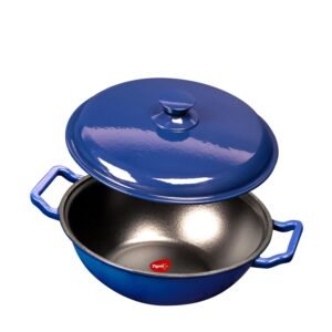 imperi luxe cast iron kadai 200 with lid