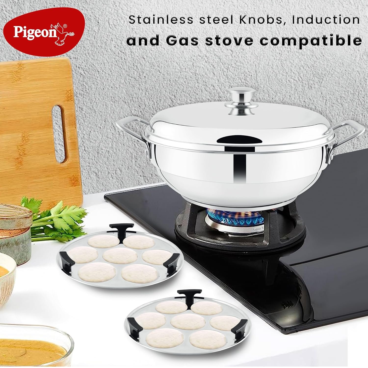 stainless steel steelo multi kadai 280 with sandwich bottom stainless steel steelo multi kadai 280 with sandwich bottom