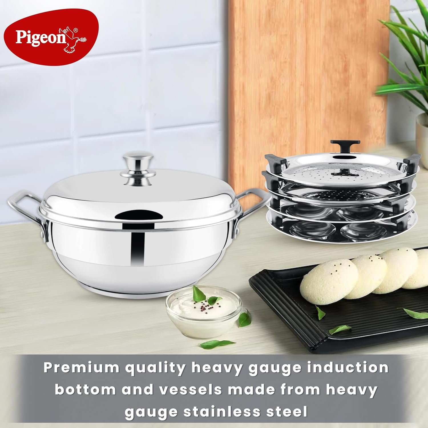 stainless steel steelo multi kadai 280 with sandwich bottom stainless steel steelo multi kadai 280 with sandwich bottom