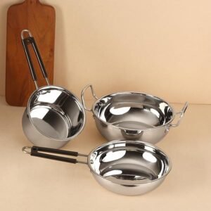 ss cookware set of 3 pcs