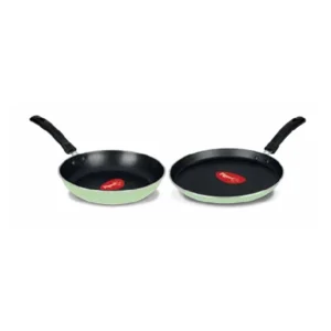 twin pack flat tawa 250 +fry pan 200 mint green