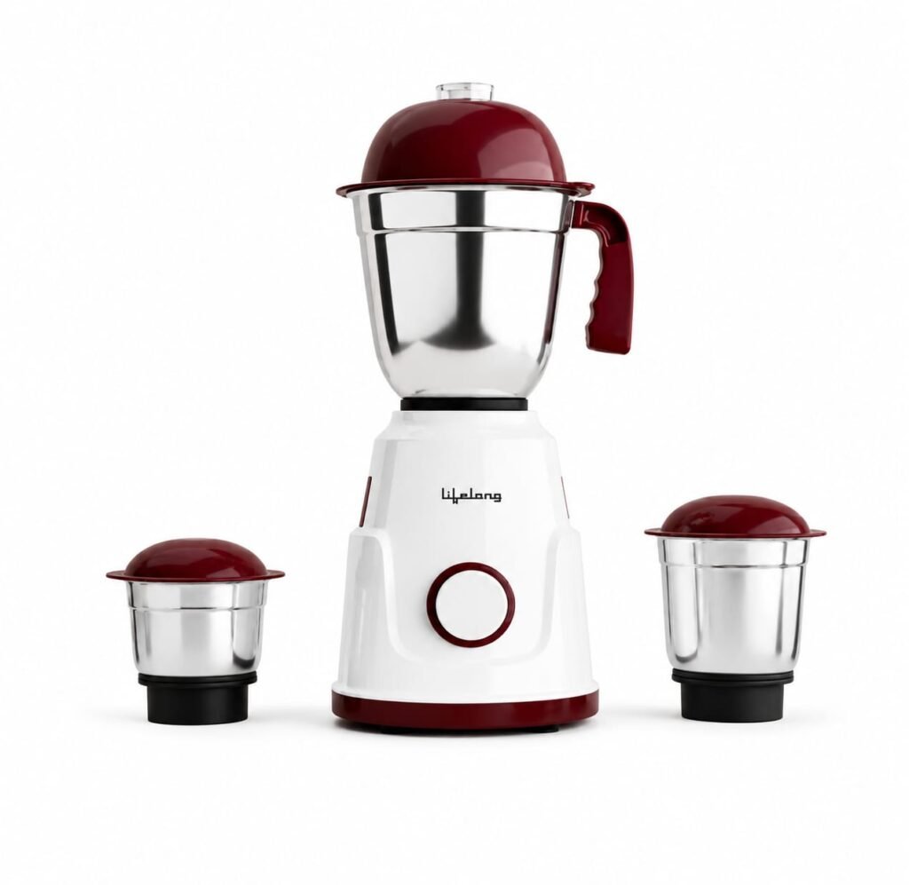 llmg600 maxo 500 juicer mixer grinder (3 jars, blue)